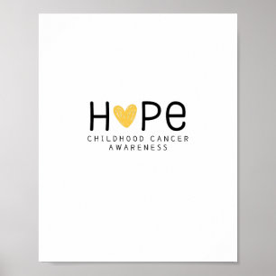 Poster espoir.conscience du cancer de l'enfance. Impriman