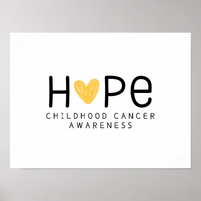 Poster espoir de sensibilisation au cancer de l'enfance (Devant)