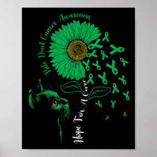 Poster Espoir D'Une Cure Tournesol Noir Chat Bile Duct Ca