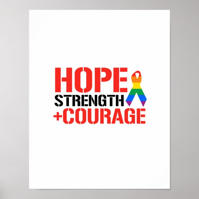 Poster Espoir, force et courage (Devant)