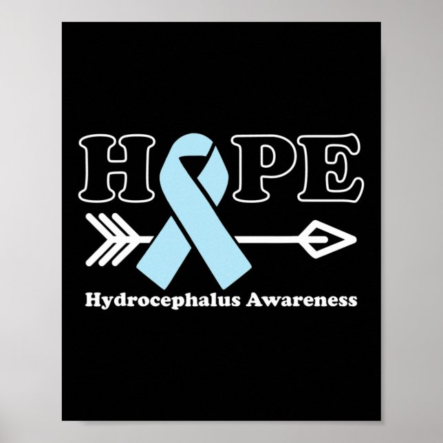 Poster Espoir - Sensibilisation à l'hydrocéphalie Ruban b (Devant)