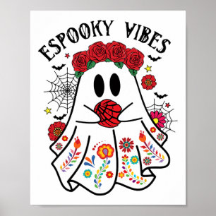 Poster Espooky Vibes Halloween Ghost Mexicain Concha Spoo