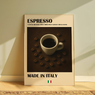 Poster Espresso Italien Café Bar Cuisine Art Mur
