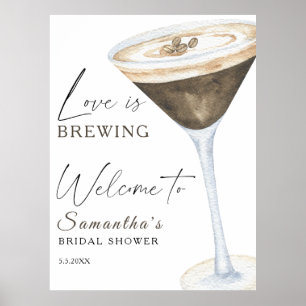 Poster Espresso Martini Bienvenue Douche nuptiale
