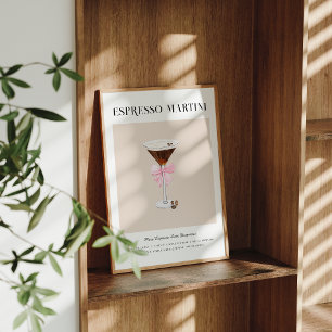 Poster Espresso Martini Boisson Signature de douche nup