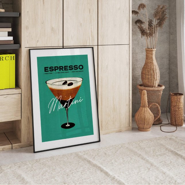 Poster Espresso Martini Cocktail Art vintage des années 1 (Créateur téléchargé)