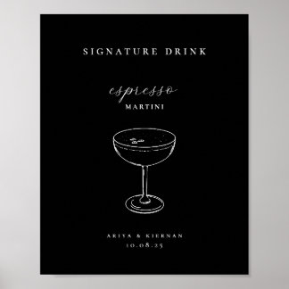 Poster Espresso Martini Signature Drink Wedding Bar