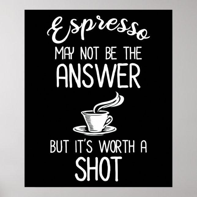 Poster Espresso n'est peut-être pas une réponse, mais ça  (Devant)