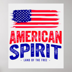 Poster Esprit américain et pays des libres