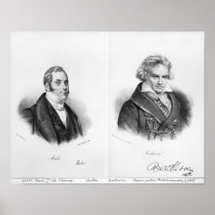 Poster Esprit Auber et Ludwig van Beethoven