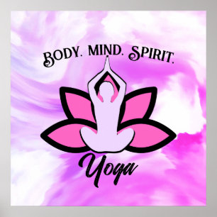 Poster ESPRIT CORPOREL Méditation YOGA Aasana