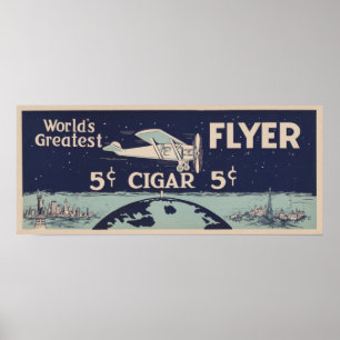 Poster Esprit de St Louis - publicité vintage de cigare