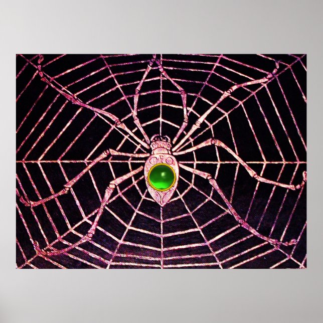 Poster ESPRIT ET WEB Vert Emeraude Gemstone Noir (Devant)