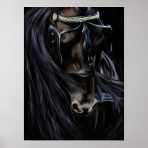 Poster Esprit friésien - Peinture de cheval