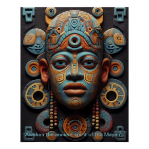 Poster Esprit maya antique de lumière