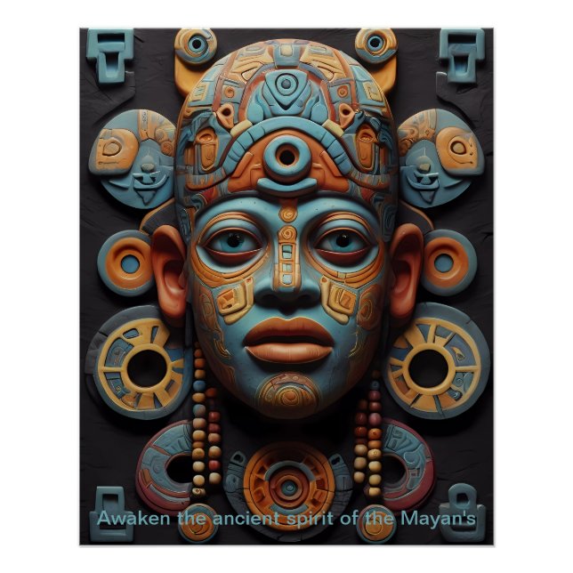 Poster Esprit maya antique de lumière (Devant)
