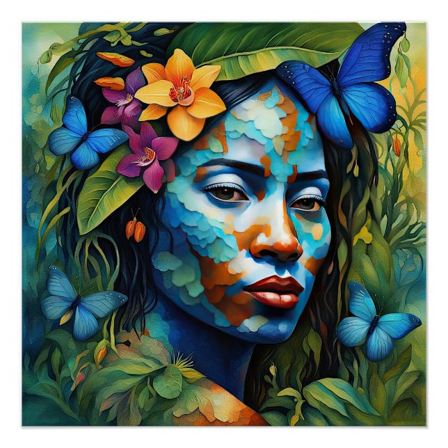 Poster Esprit Orchidée "Yarumi" - Femmes en Amazonie (Devant)