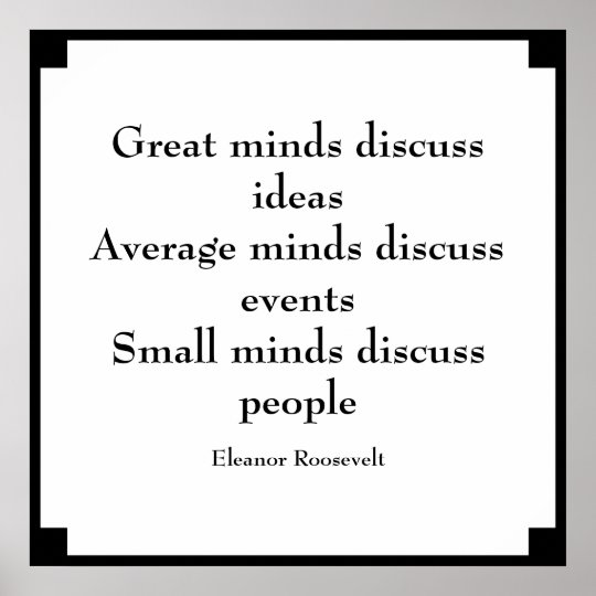 Poster Esprits De La Citation D Eleanor Roosevelt Zazzle Ca