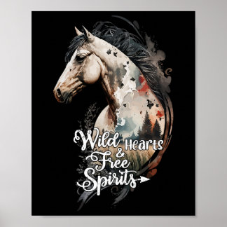 Poster Esprits gratuits Cheval Fille Equestre Cheval Hors
