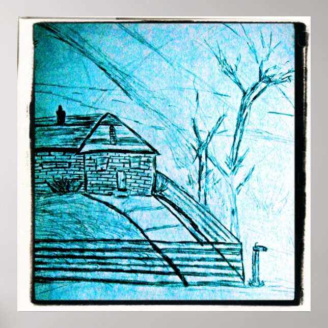 Poster esquisse de maison (Devant)