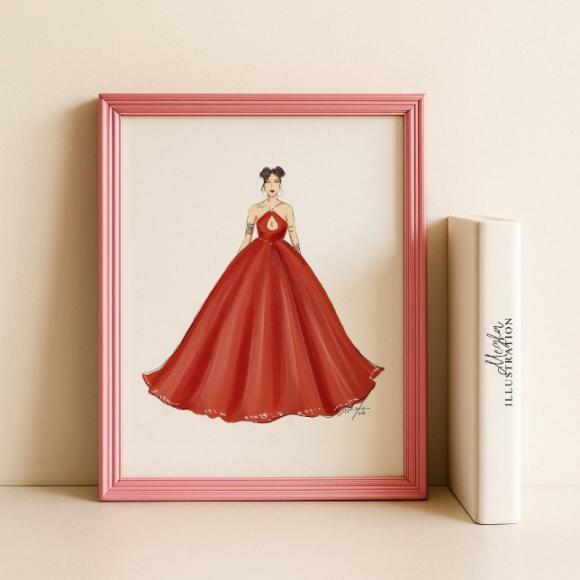 Poster esquisse de mode, illustration de mode, (Créateur téléchargé)