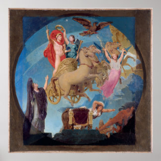 Poster Esquisse pour l'Hôtel de Ville de Paris : Apothéos