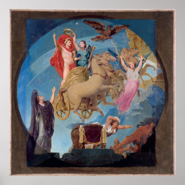 Poster Esquisse pour l'Hôtel de Ville de Paris : Apothéos (Devant)