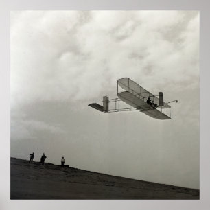 Poster Essai de planeur Vol Aviation Wright Brothers