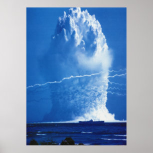Poster Essai nucléaire sous-marin Hardtack Umbrella 1958