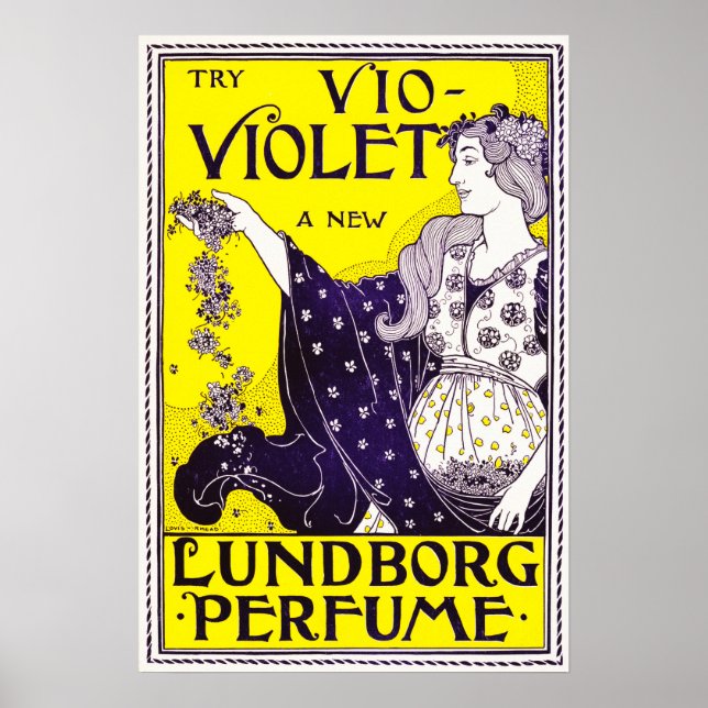 Poster Essayez le nouvel art de parfum de Lundborg VIOLET (Devant)
