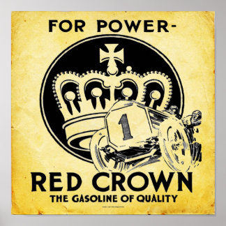 Poster Essence vintage de la Couronne rouge