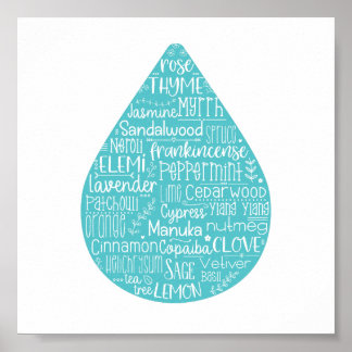Poster Essential Oil Drop