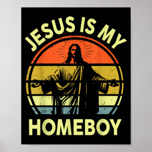 Poster Est-ce que Jésus est un chrétien religieux rétro H