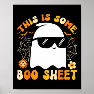 Poster Est-Ce Une Boite Feuille Halloween Ghost Funny Coo