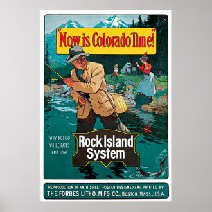 Poster Est maintenant le Colorado Time Rock Island Systèm