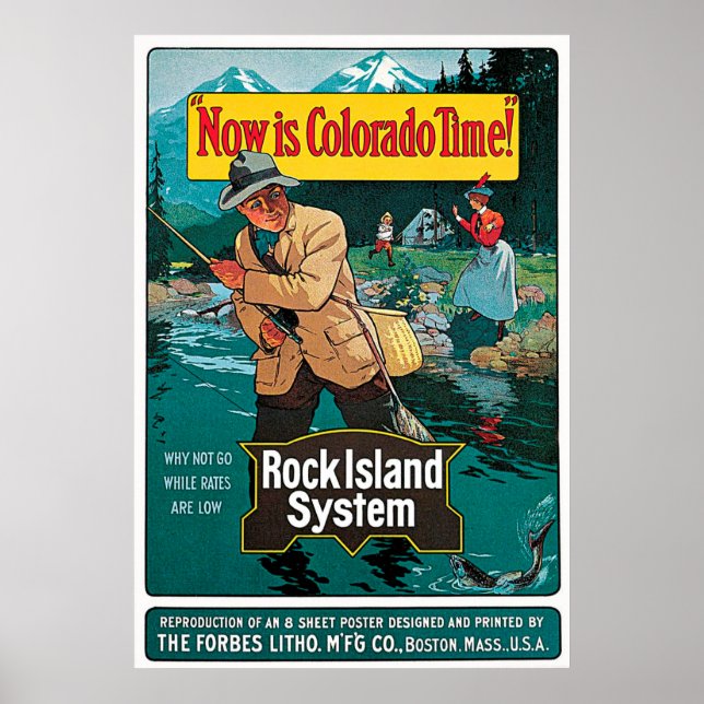 Poster Est maintenant le Colorado Time Rock Island Systèm (Devant)
