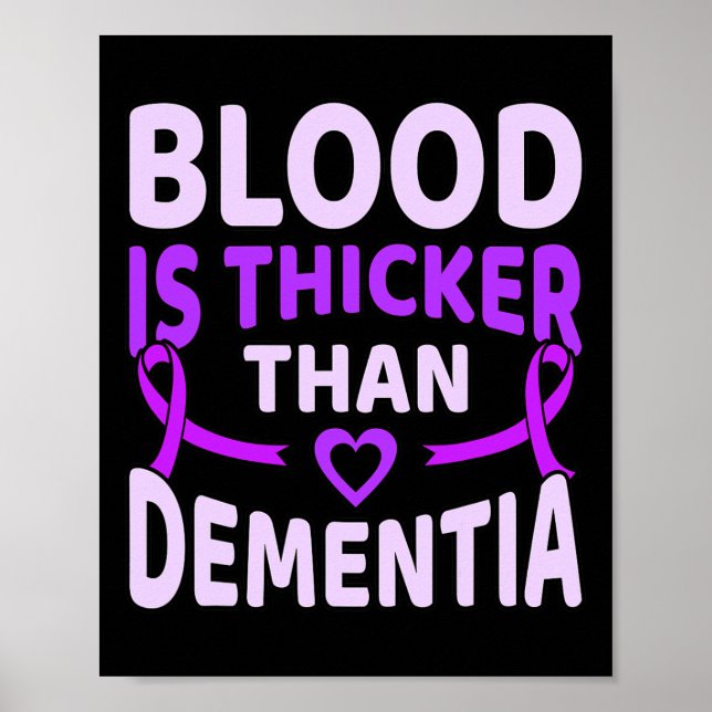 Poster Est plus épais que l'Alzheimer de la démence (Devant)