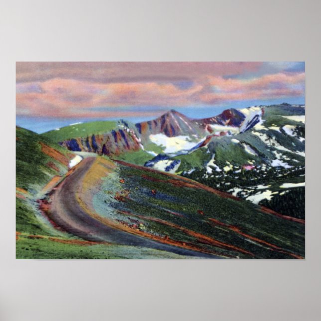 Poster Estes Park Colorado Trail Ridge Rd Point le plus é (Devant)