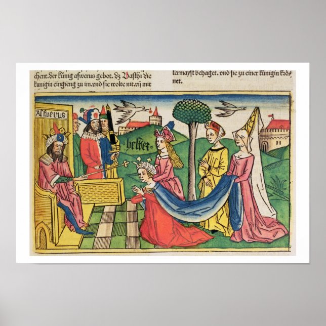 Poster Esther 2 15-18, Esther est choisie pour être reine (Devant)