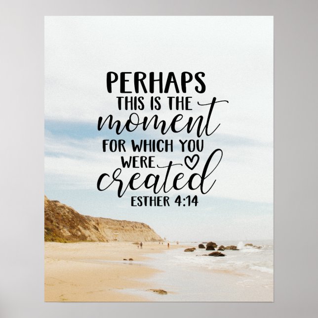 Poster Esther 4:14 Moment pour lequel vous avez été créé (Devant)