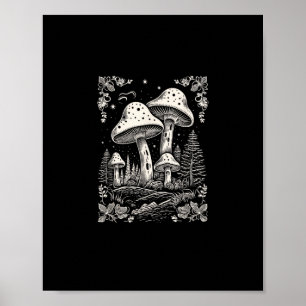 Poster Esthétique Cottagecore Champignon Goblincore Mycol