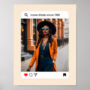 Poster esthétique moderne photo instagram stylé