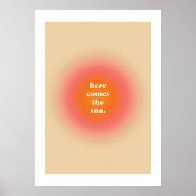 Poster esthétique - Voici Le Soleil (Devant)