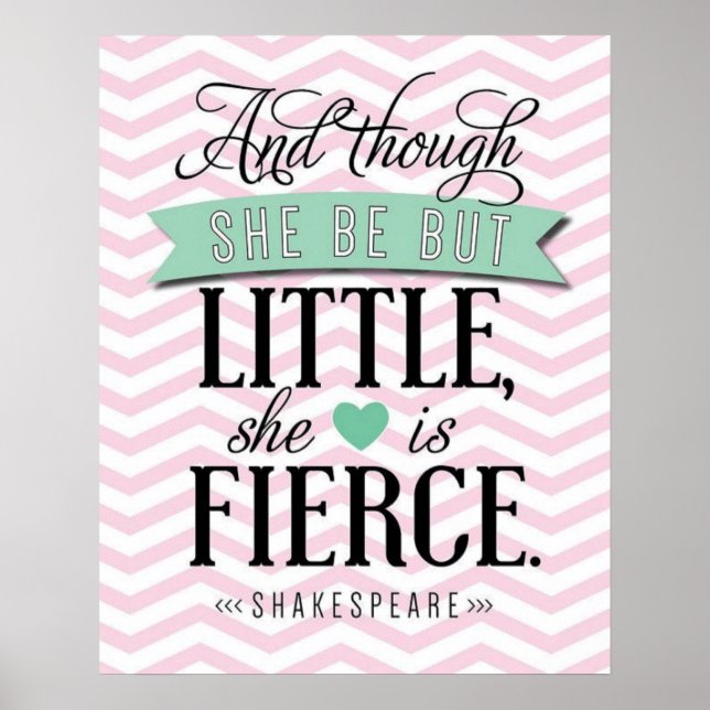 Poster "Et bien qu'elle ne soit que petite, elle est féro (Devant)