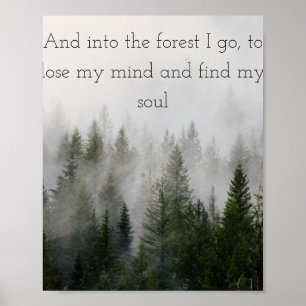 Poster Et dans la forêt, je vais