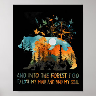 Poster Et dans la forêt, je vais perdre la tête en campin