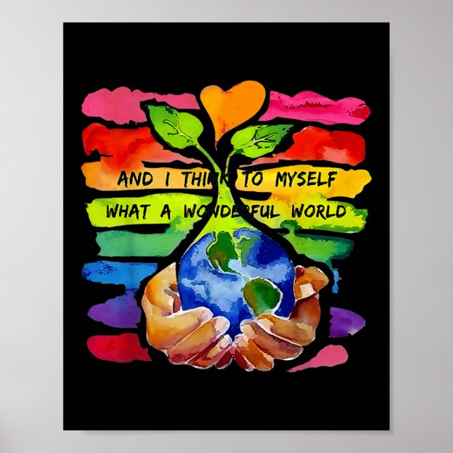 Poster Et Je Pense À Moi-Même Quel Monde Merveilleux (Devant)