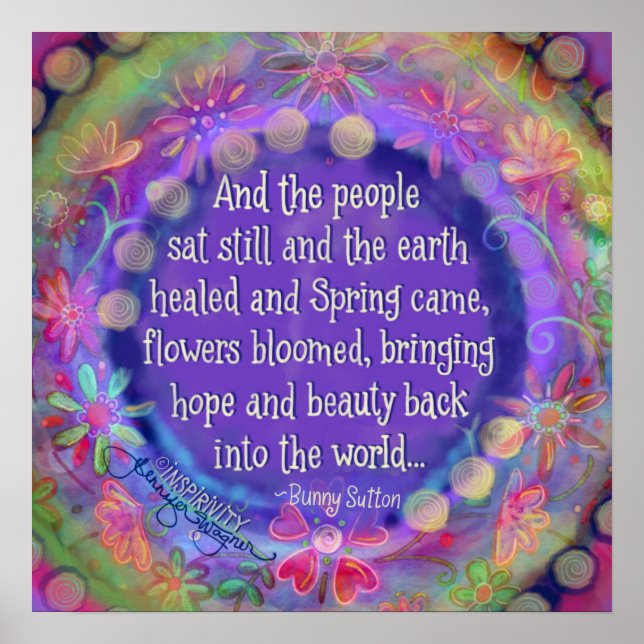 Poster "Et le peuple s'assoit encore" Inspiritisme (Devant)