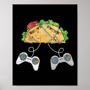 Poster Et Tacos Cinco De Mayo Vidéo-jeu Nourriture Mexica