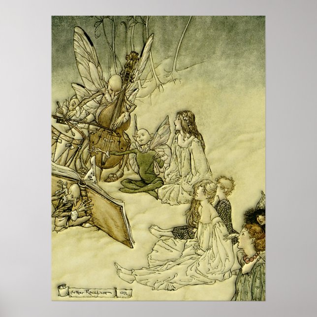 Poster Et une chanson de fée - Arthur Rackham (Devant)